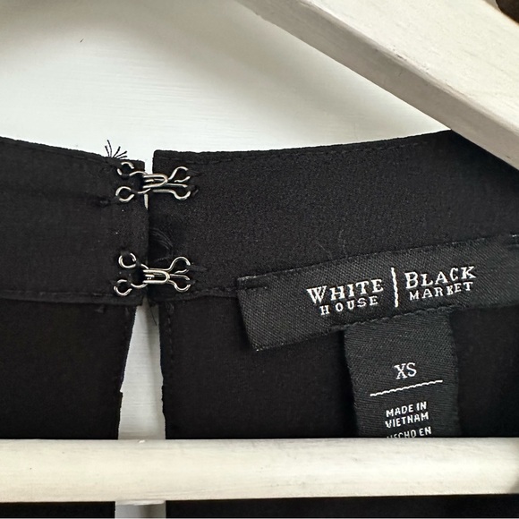 WHITE House Black Market Striped Halter Neck Dress - Picture 5 of 8